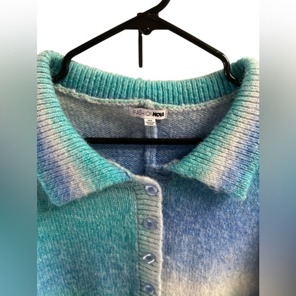 Fashion nova blue sweater romper - Picture 5 of 6